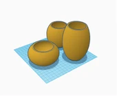 Byr Dekoratif vazo kiti / dekoratif kap seti (Sadece Plastik Aparattır!!!) 3D - 2