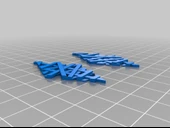 Byr Katmanlı Pırlanta Çapraz Küpe (Plastik Aparattır!!!) 3D - 3