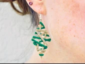 Byr Katmanlı Pırlanta Çapraz Küpe (Plastik Aparattır!!!) 3D - 2