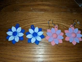 Byr 3 Katlı Çiçek Küpe (Plastik Aparattır!!!) 3D - 5