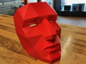 Byr Düşük Poligon Yazdırılabilir Maske (Plastik Aparattır!!!) 3D thumbnail 2