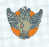 Byr Dolunay Baykuşu sırasında - Dolunay Baykuş Kolye (Plastik Aparattır!!!) 3D thumbnail 2