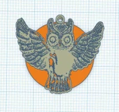 Byr Dolunay Baykuşu sırasında - Dolunay Baykuş Kolye (Plastik Aparattır!!!) 3D thumbnail 1