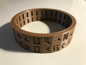 Byr Star Wars (Aurebesh - Galactic Basic) Mektup-Cryptex Yüzük (Sadece Plastik Aparattır!!!) 3D thumbnail 3