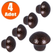 Mantar Düğme Kulp Çekmece Dolap Dolabı Kapak Kulpu Kulpları Kulbu Bakır 4 Adet Mobilya Mutfak thumbnail 1