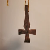 Byr Kolye, bilezik, küpe veya diğer moda/dekorasyon ihtiyaçları için baş aşağı gotik haç kolye (Plastik Aparattır!!!) 3D thumbnail 3