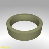 Byr Düz Yüzük İnce - Boyut 7 (Plastik Aparattır!!!) 3D thumbnail 1