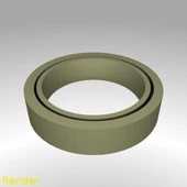 Byr Fidget Yüzük Düz İnce - Beden 7 (Plastik Aparattır!!!) 3D thumbnail 2