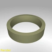 Byr Düz Yüzük İnce - Boyut 7 (Plastik Aparattır!!!) 3D thumbnail 2