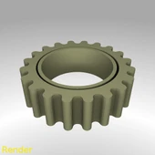 Byr Yuvarlak Dişli Kıpırdayan Yüzük - Boyut 7 (Plastik Aparattır!!!) 3D thumbnail 2