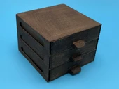 Byr 3 çekmeceli 100mm dolap (Sadece Plastik Aparattır!!!) 3D - 2