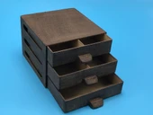 Byr 3 çekmeceli 100mm dolap (Sadece Plastik Aparattır!!!) 3D - 3