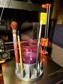 Byr Çocuklar için Dökülmeye Dayanıklı Boya Fırçası Yıkama Bardak Tutucu (Sadece Plastik Aparattır!!!) 3D - 1