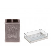 ZBOSP-C142 DİŞ FIRÇALIK VE SABUNLUK 2 Lİ BANYO SETİ''GÜMÜŞ MODEL thumbnail 3