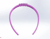 Byr Esnekliğe yardımcı olan dalgalı basit Saç Bandı (PLA çalışır, çocuklara ve yetişkinlere uyar) (Sadece Plastik Aparattır!!!) 3D - 2