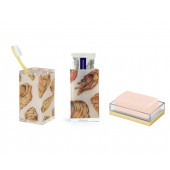 DENİZ KABUGU DESENLİ 3 LÜ BANYO SETİ - 2