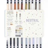 Tombow ABT Dual Brush Pen Grafik Kalemi 20'li Set - Neutral thumbnail 3