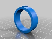 Byr Turkuaz kakma ve elmas eğimli fırçalanmış gümüş yüzük (Plastik Aparattır!!!) 3D thumbnail 2