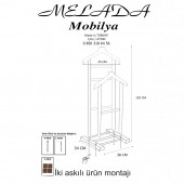 Melada Mobilya Gürgen Çift Tepeli Dilsiz Uşak Ham Cilalı Sehpalı - 7