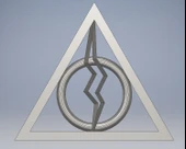 Byr Harry Potter Ölüm Yadigarları Kolye şimşek (Plastik Aparattır!!!) 3D thumbnail 2