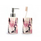 ZBOSP-C182 SIVI SABUNLUK VE DİŞ FIRÇALIK 2 Lİ BANYO SETİ PARİS MODEL SERAMİK thumbnail 1