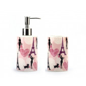 ZBOSP-C182 SIVI SABUNLUK VE DİŞ FIRÇALIK 2 Lİ BANYO SETİ PARİS MODEL SERAMİK thumbnail 2