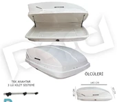 YMTRADE Araç Üstü Port,Tabut Bagaj 3 Kilitli Beyaz 420 LT - 1