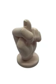 Nah İşareti Dekoratif El Heykeli | Masaüstü 3D Biblo | Modern Ofis ve Ev Süs Eşyası - 3