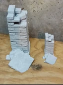 Byr Taş duvar sütunu hasar gördü (Sadece Plastik Aparattır!!!) 3D - 3