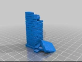 Byr Taş duvar sütunu hasar gördü (Sadece Plastik Aparattır!!!) 3D - 2