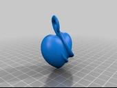 Byr Kalp Muska Kolye Soyut (Sadece Plastik Aparattır!!!) 3D thumbnail 3