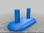 Byr Oral-B çift fırça başlığı standı (Sadece Plastik Aparattır!!!) 3D - 2