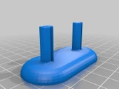 Byr Oral-B çift fırça başlığı standı (Sadece Plastik Aparattır!!!) 3D - 1