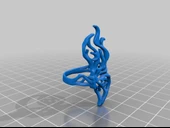 Byr kelebek yüzük soyut (Plastik Aparattır!!!) 3D thumbnail 3