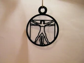 Byr Vitruvius İnsanı Kolyesi (Plastik Aparattır!!!) 3D thumbnail 1