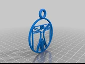Byr Vitruvius İnsanı Kolyesi (Plastik Aparattır!!!) 3D thumbnail 3