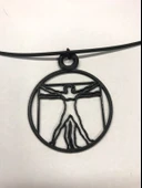 Byr Vitruvius İnsanı Kolyesi (Plastik Aparattır!!!) 3D thumbnail 5