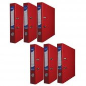 Büro Klasör Kırmızı Dar Noki Kırmızı Büro Klasörü Halkalı 6 Adet - 1