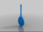 Byr Tenis raketi anahtarlık (Sadece Plastik Aparattır!!!) 3D thumbnail 3