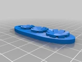 Byr Kama Çiçek Küpe (Sadece Plastik Aparattır!!!) 3D - 1