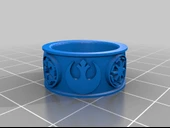 Byr Yıldız Savaşları Sembol Yüzük (Plastik Aparattır!!!) 3D thumbnail 3