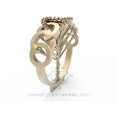 Byr Chanel logolu yüzük - Takı 3D model (Plastik Aparattır!!!) 3D - 3