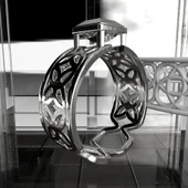 Byr Kare Gem Enneper Eğrisi Yüzük (Plastik Aparattır!!!) 3D thumbnail 2