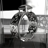 Byr Kare Gem Enneper Eğrisi Yüzük (Plastik Aparattır!!!) 3D thumbnail 1