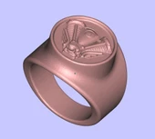 Byr Harley logolu yüzük (Sadece Plastik Aparattır!!!) 3D thumbnail 1