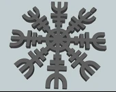 Byr Ægishjálmur - Huşu kolyesi (Plastik Aparattır!!!) 3D thumbnail 1