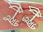 Byr Mezuniyet 2016 kart ön veya anahtar yüzük fermuar çekme (Plastik Aparattır!!!) 3D thumbnail 1