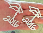 Byr Mezuniyet 2016 kart ön veya anahtar yüzük fermuar çekme (Plastik Aparattır!!!) 3D thumbnail 2