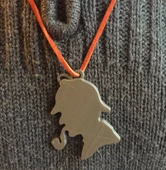 Byr Dedektif Siluet Kolye Kolye (Plastik Aparattır!!!) 3D thumbnail 2