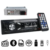 CARSTAR CS-107 7 RENKLİ ÇİFT USB/SD/FM/AUX/BLUETOOTH KUMANDALI OTO TEYP 4X60 WATT - 1